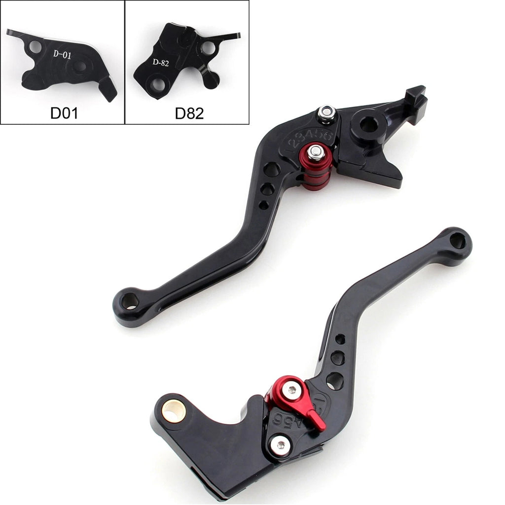 Short Brake Clutch Levers for Ducati Hypermotard 821 SP (2013–2015) Black