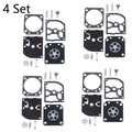 Set of 4 Carburetor Rebuild Kits for ZAMA RB-129 C1M-W26A C1M-W26B C1M-W26C
