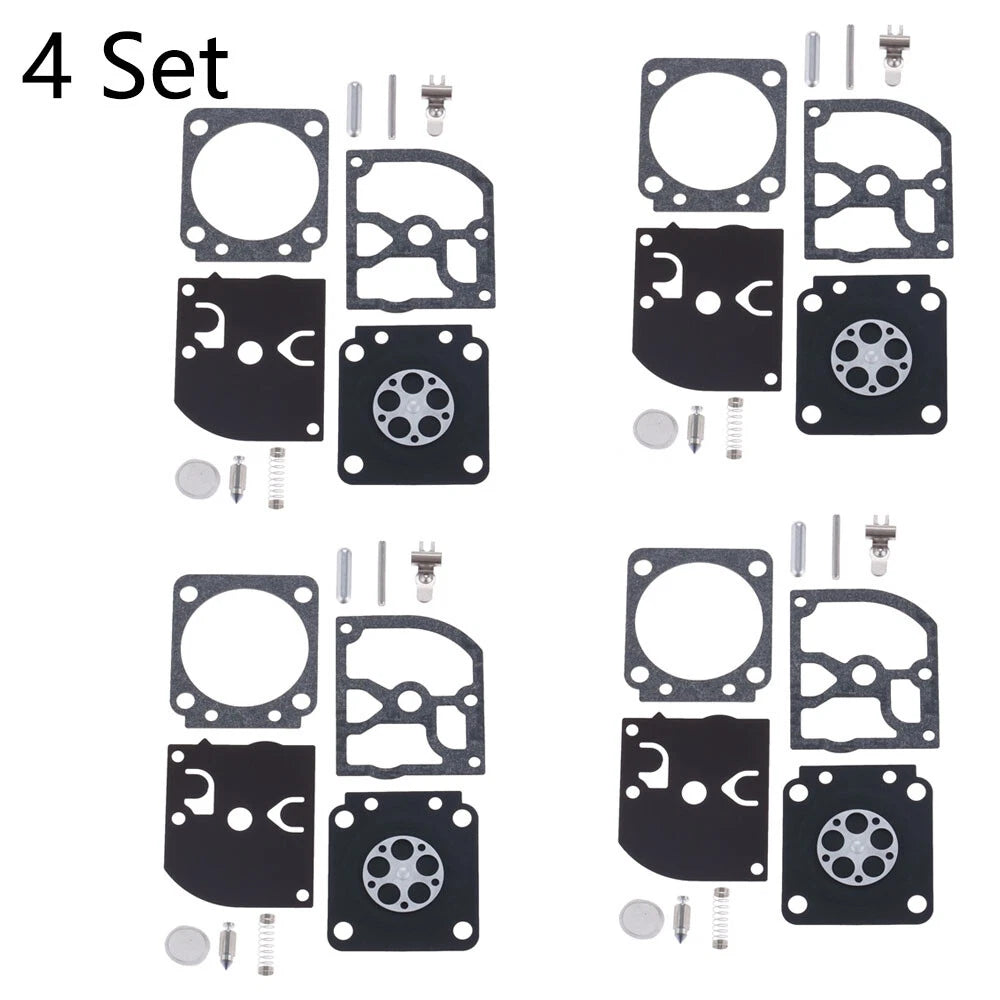 Set of 4 Carburetor Rebuild Kits for ZAMA RB-129 C1M-W26A C1M-W26B C1M-W26C