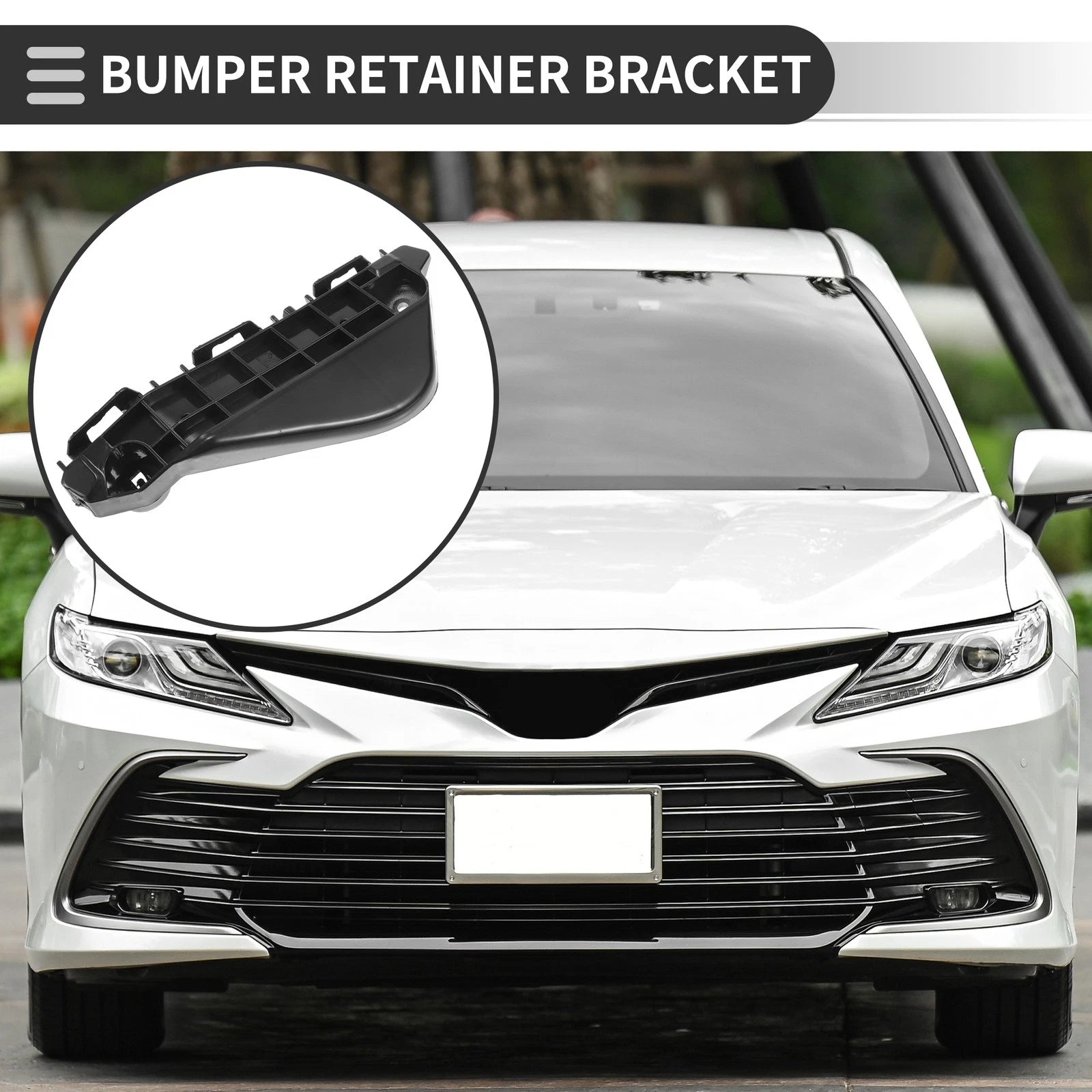 Right Front Bumper Retainer Bracket Replacement for Toyota Yaris Hatchback (2012–2018)