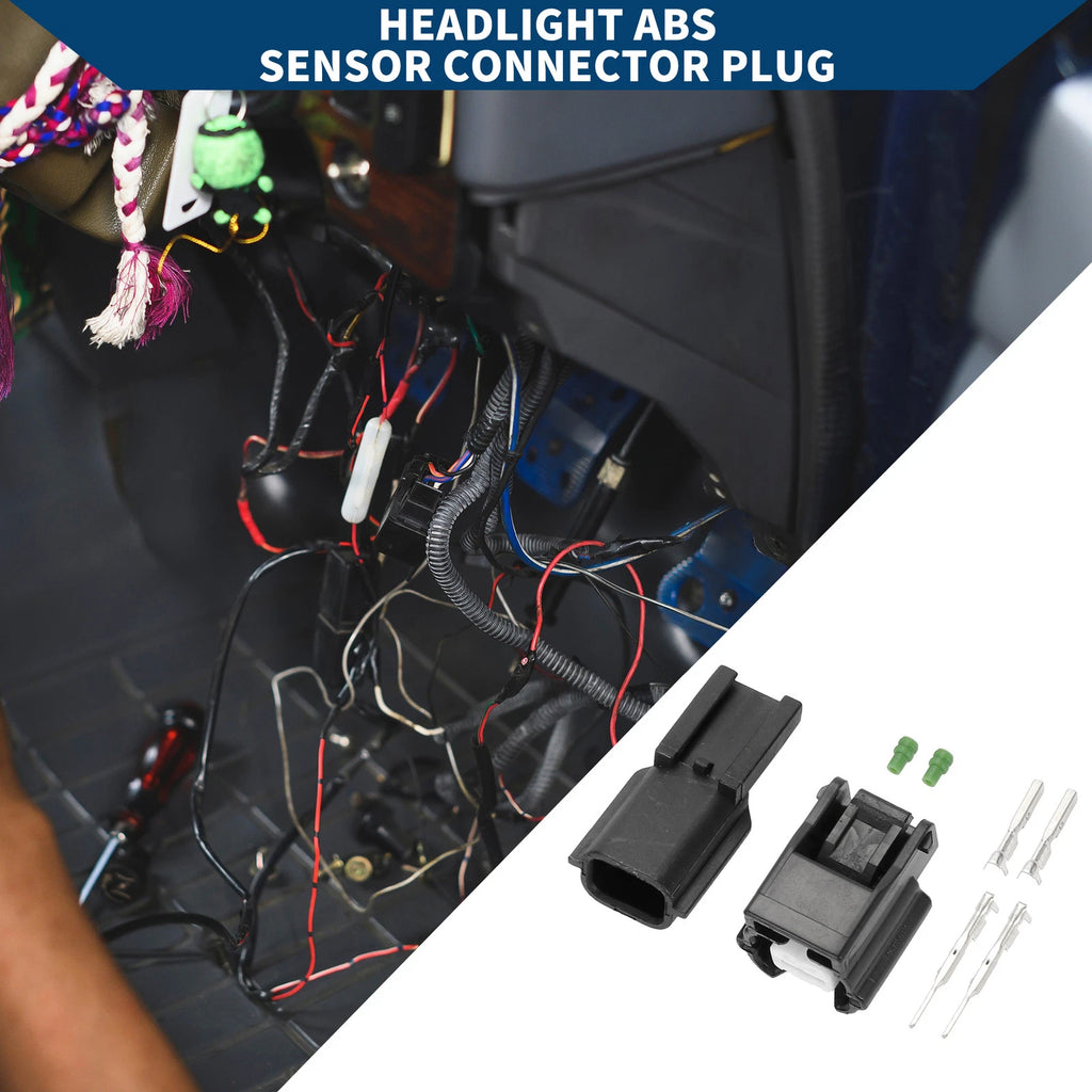 2 Pin Headlight ABS Sensor Connector Plug for Honda