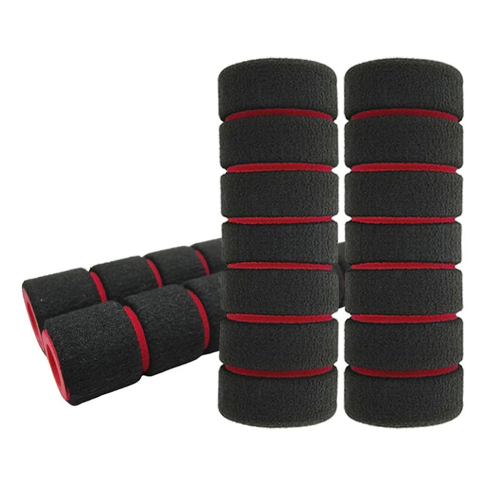 Ergonomic Handlebar Covers for Motorcycles (Red & Black, Non-Slip)