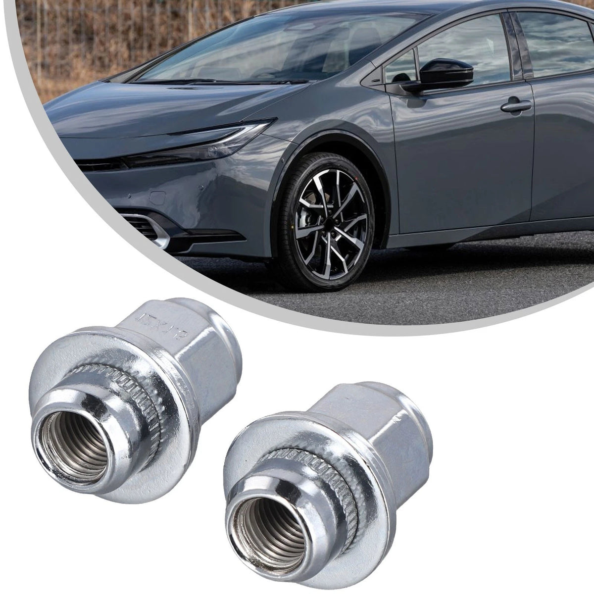 Silver Chrome Lug Nuts for Toyota Lexus (Compatible with Multiple Models)