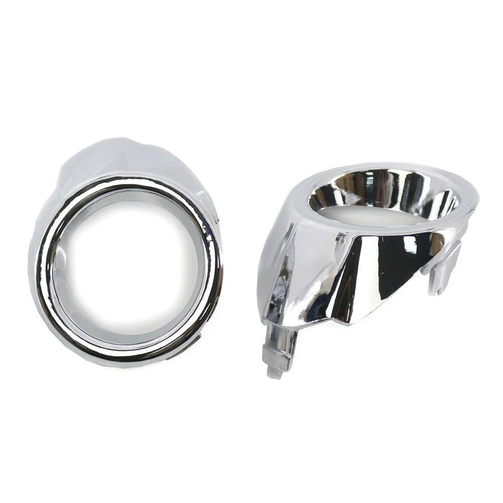 Pair Fog Light Lamp Frame Surround Cover Trim For Ford Fiesta 2008-2012 Chrome
