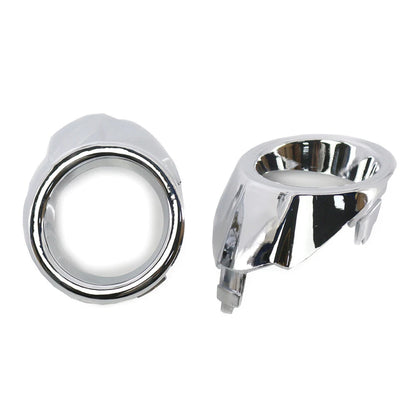 Pair Fog Light Lamp Frame Surround Cover Trim For Ford Fiesta 2008-2012 Chrome