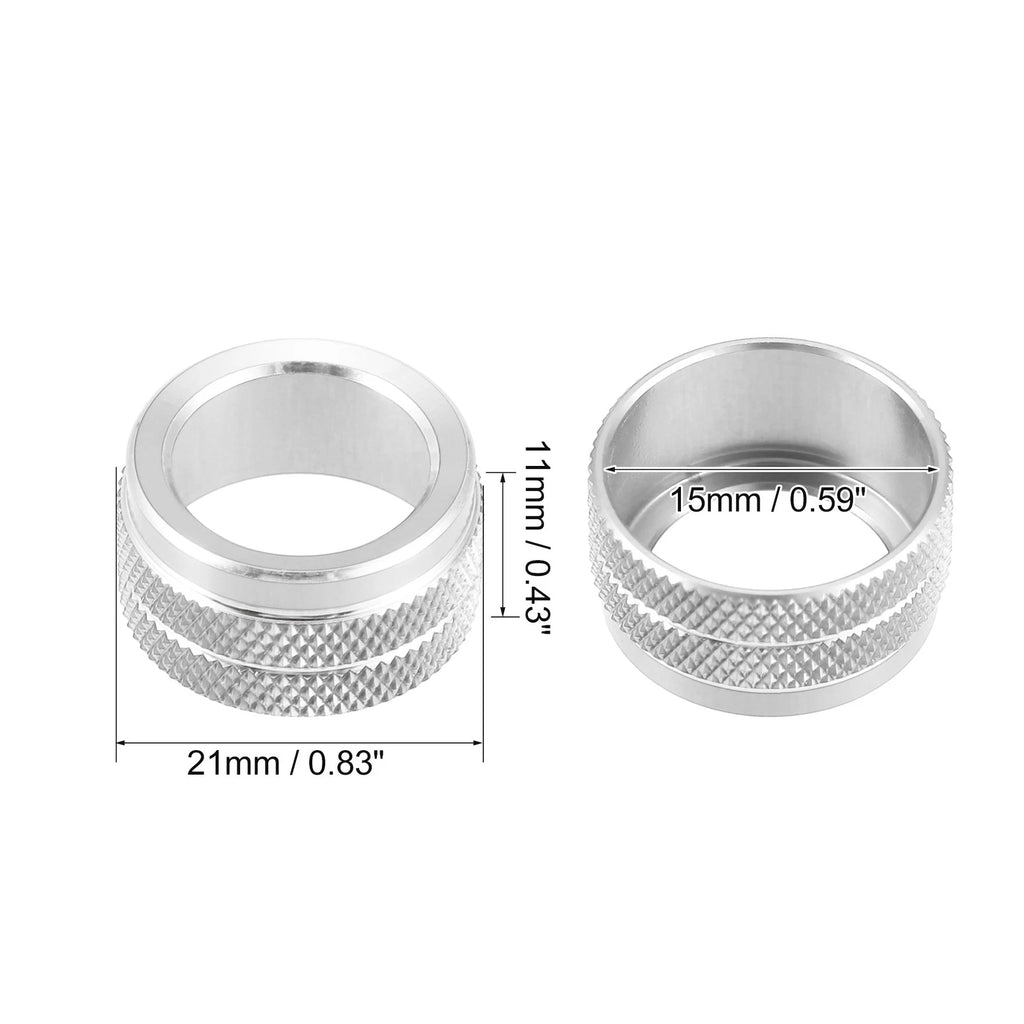 Auto Mirror Switch Knob Cover Decoration Replacement for Toyota Silver Tone (—)