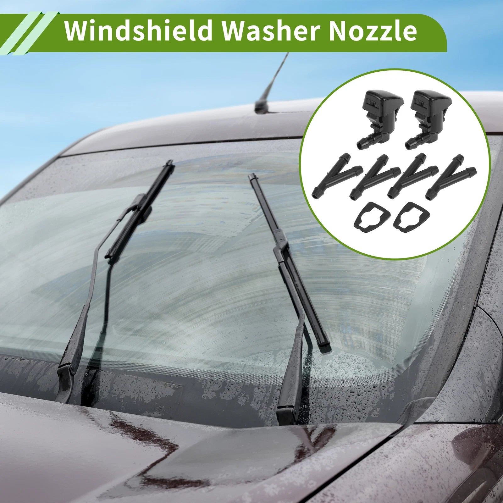 Windshield Washer Nozzle with Hose Connector for Ford (2008–2011)
