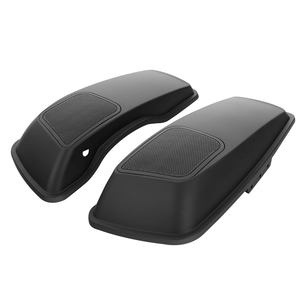 Matte Black Saddlebag Lid Speaker Grills for Touring (2014–2024)