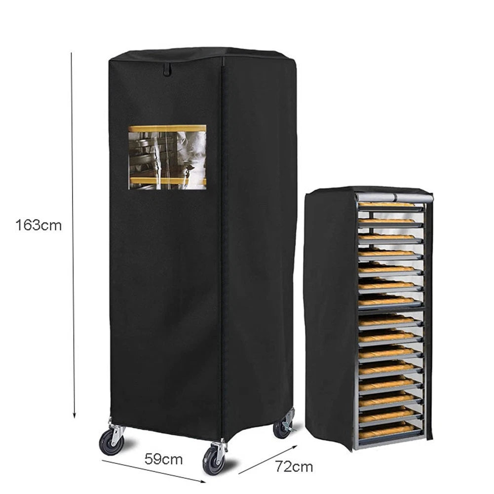420D Waterproof Bread Rack Cover with Ventilation Window and Zipper