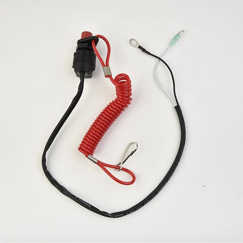 Outboard Kill Switch for Safety Motor Replacement (Plastic, Black)