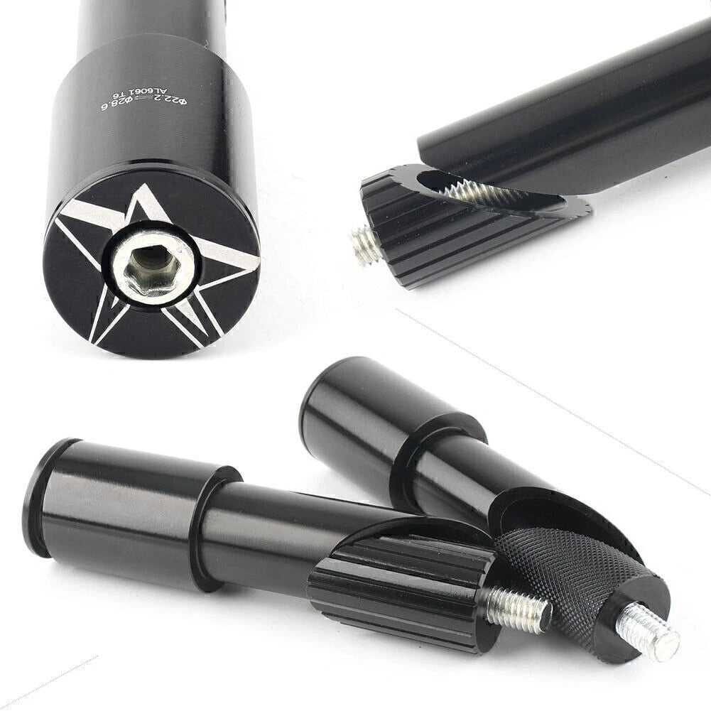 Black Adapter Bike Conversion Rod 1”22.2mm to 28.6mm for A-Head Stems