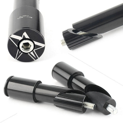 Black Adapter Bike Conversion Rod 1”22.2mm to 28.6mm for A-Head Stems