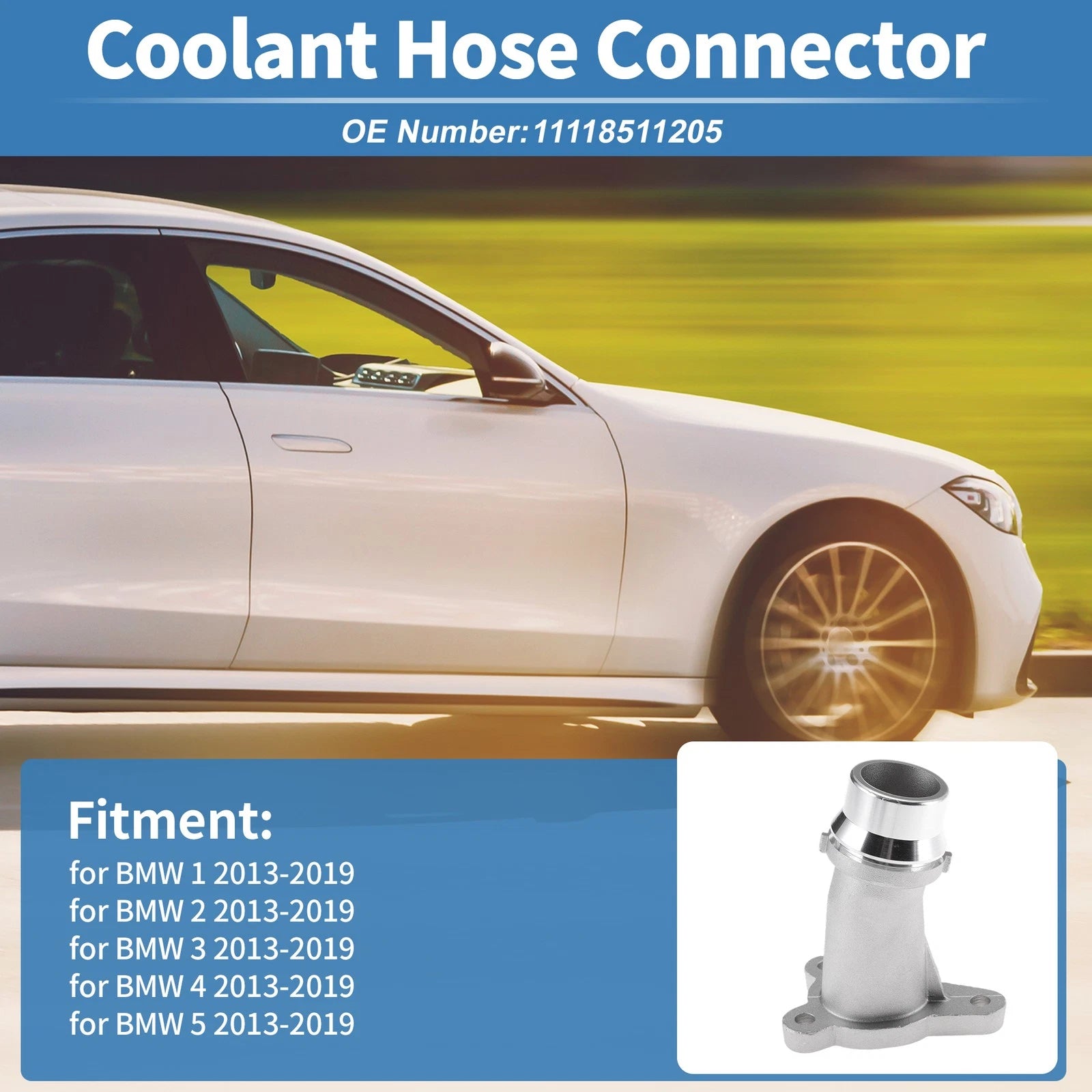 Engine Coolant Hose Connector OEM Replacement for BMW 1 Series (2013–2019)