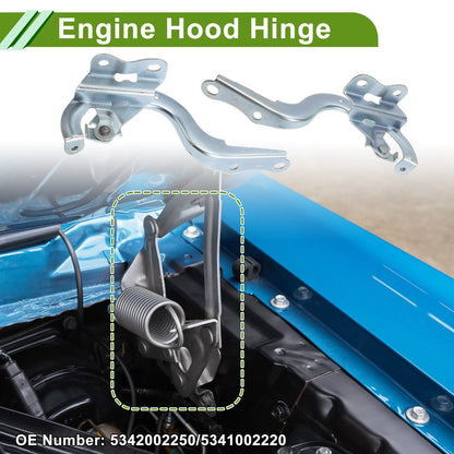 Hood Hinge Set Replacement for Toyota Corolla (2014–2017) Front Bonnet Pair