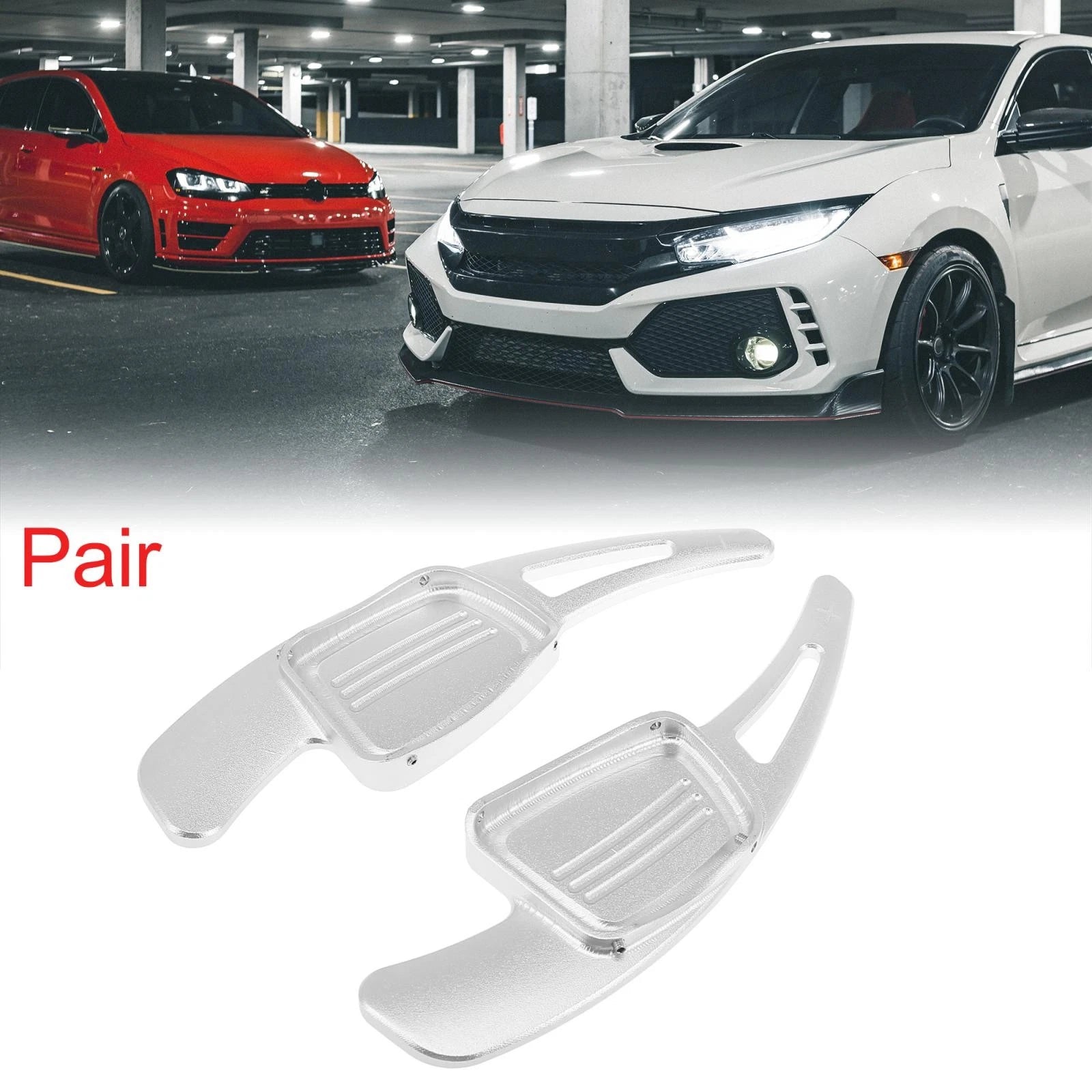 Steering Wheel Shift Paddle Pair Silver Tone for Audi A3 A4L A5 A8 S3 S5 Q5 (2008–2022)