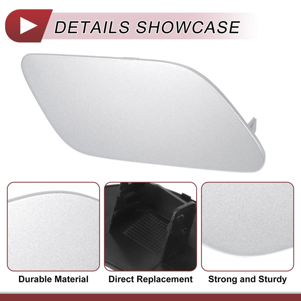 Front Right Washer Nozzle Cover Cap for Audi A6 (C7) (2015–2018) Silver Tone