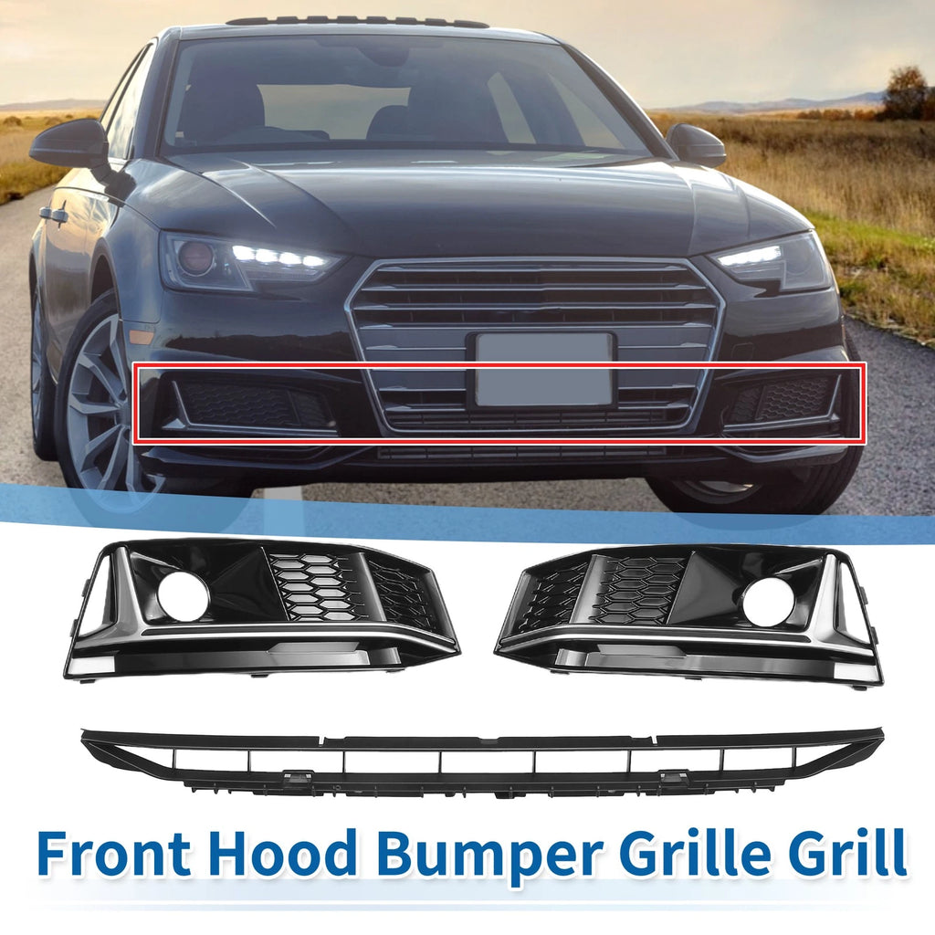 Front Lower Bumper Grille Grill for Audi A4 B9 (2016–2018) Replacement