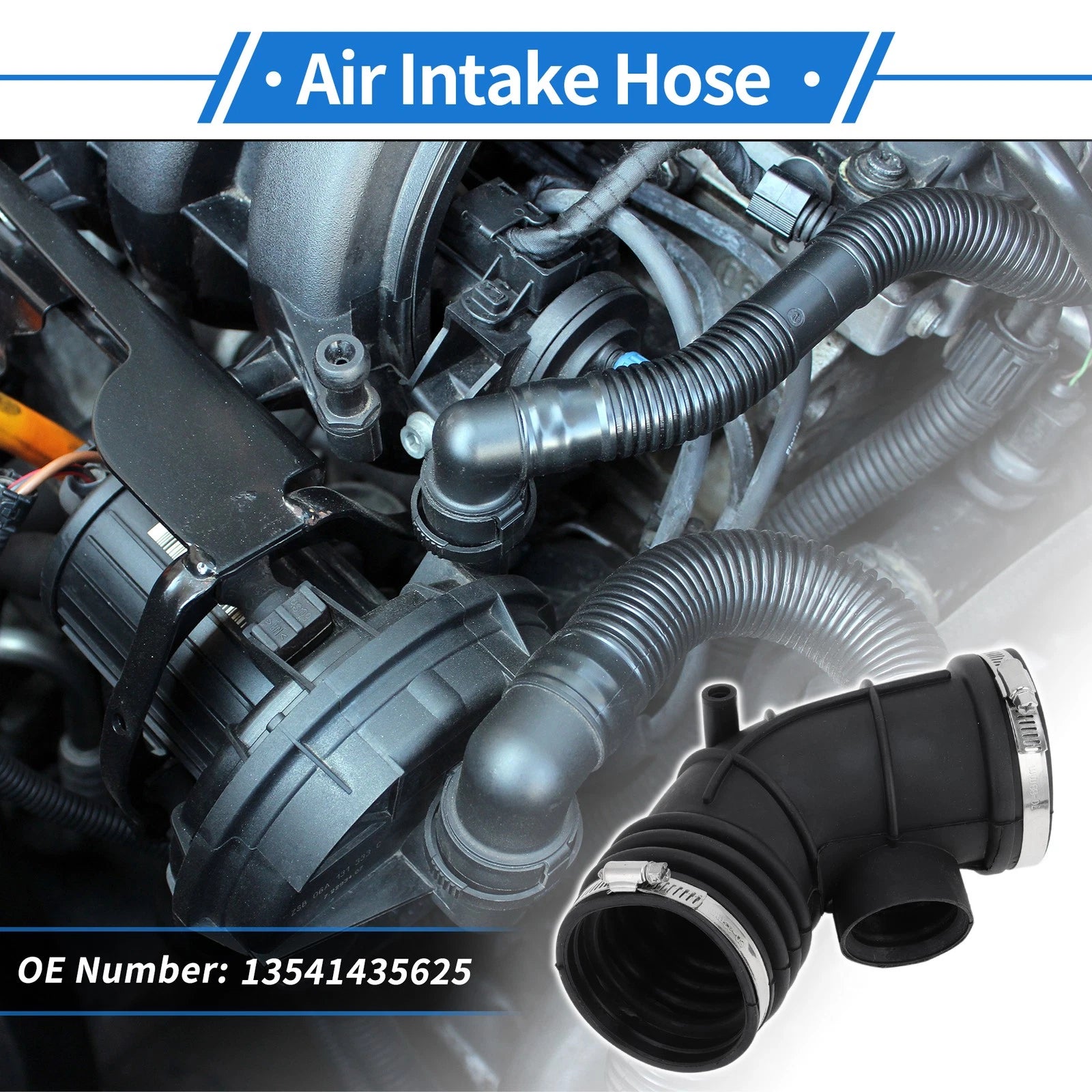 Engine Air Intake Hose with Clamps for BMW 525i E38 (2001–2003)