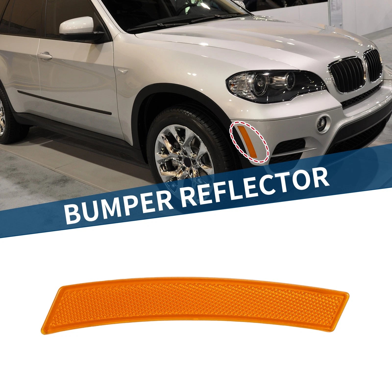 Bumper Reflector Front Right for BMW X3 E83 Facelift (2007–2010) USA
