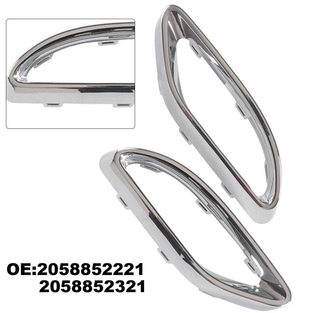 2X Exhaust Pipe Trim for Mercedes W205 (2015–2020) - Electroplating Finish