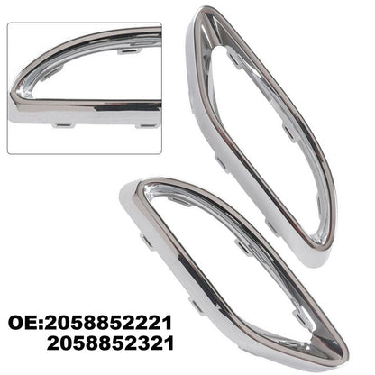 2X Exhaust Pipe Trim for Mercedes W205 (2015–2020) - Electroplating Finish