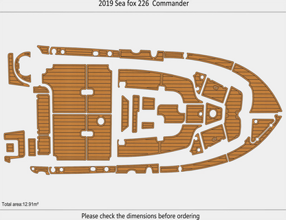 EVA Pad Foam Teak Deck Flooring for Sea Fox 226 Commander (2019)