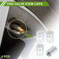Tire Valve Stem Caps Replacement for Bicycle Tyre Dust Covers (4 Pack)