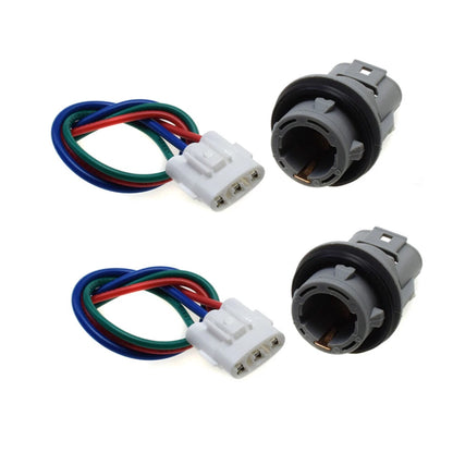 2 Front Turn Signal Light Socket Connector Harness W/ 3-Wire for Honda Civic