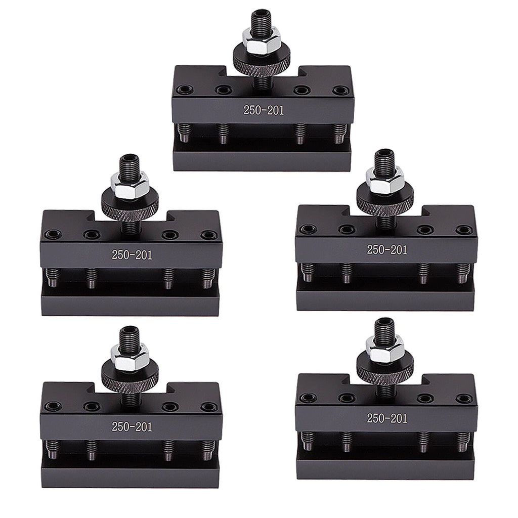 5pcs Quick Change Lathe Tool Post Holder Kit 250-201 for