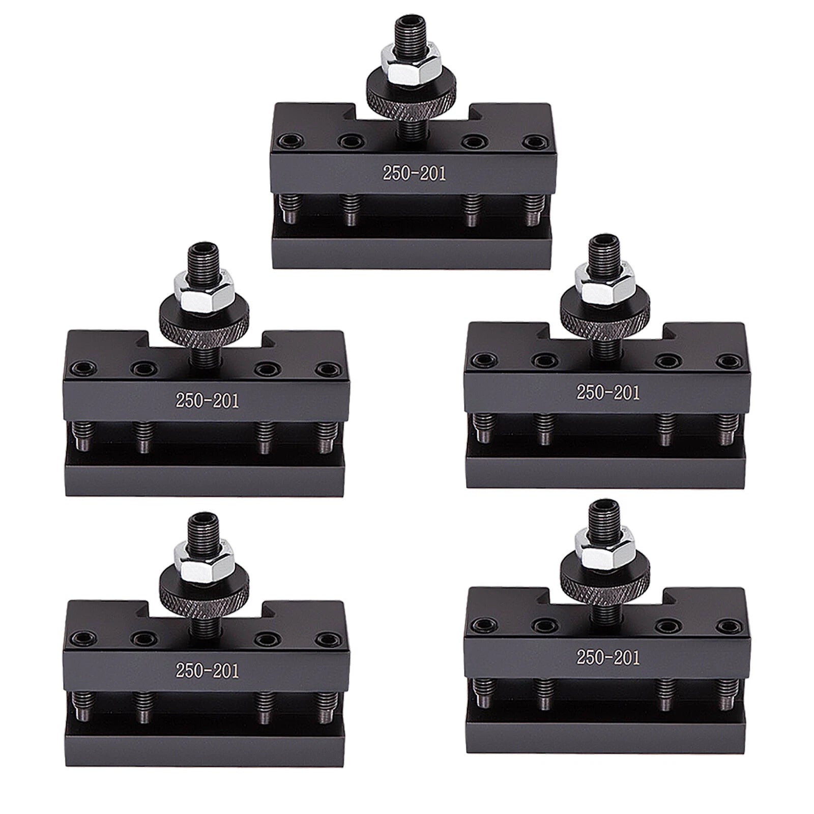 5pcs Quick Change Lathe Tool Post Holder Kit 250-201 for