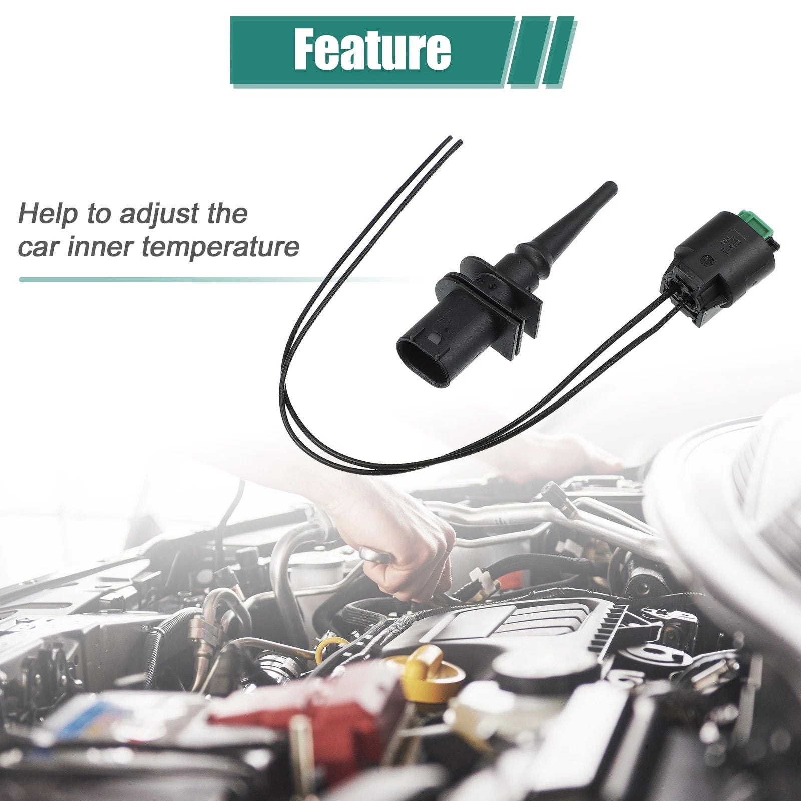 Ambient Air Temperature Sensor Pigtail Plug for BMW (2000–2023) 65816905133