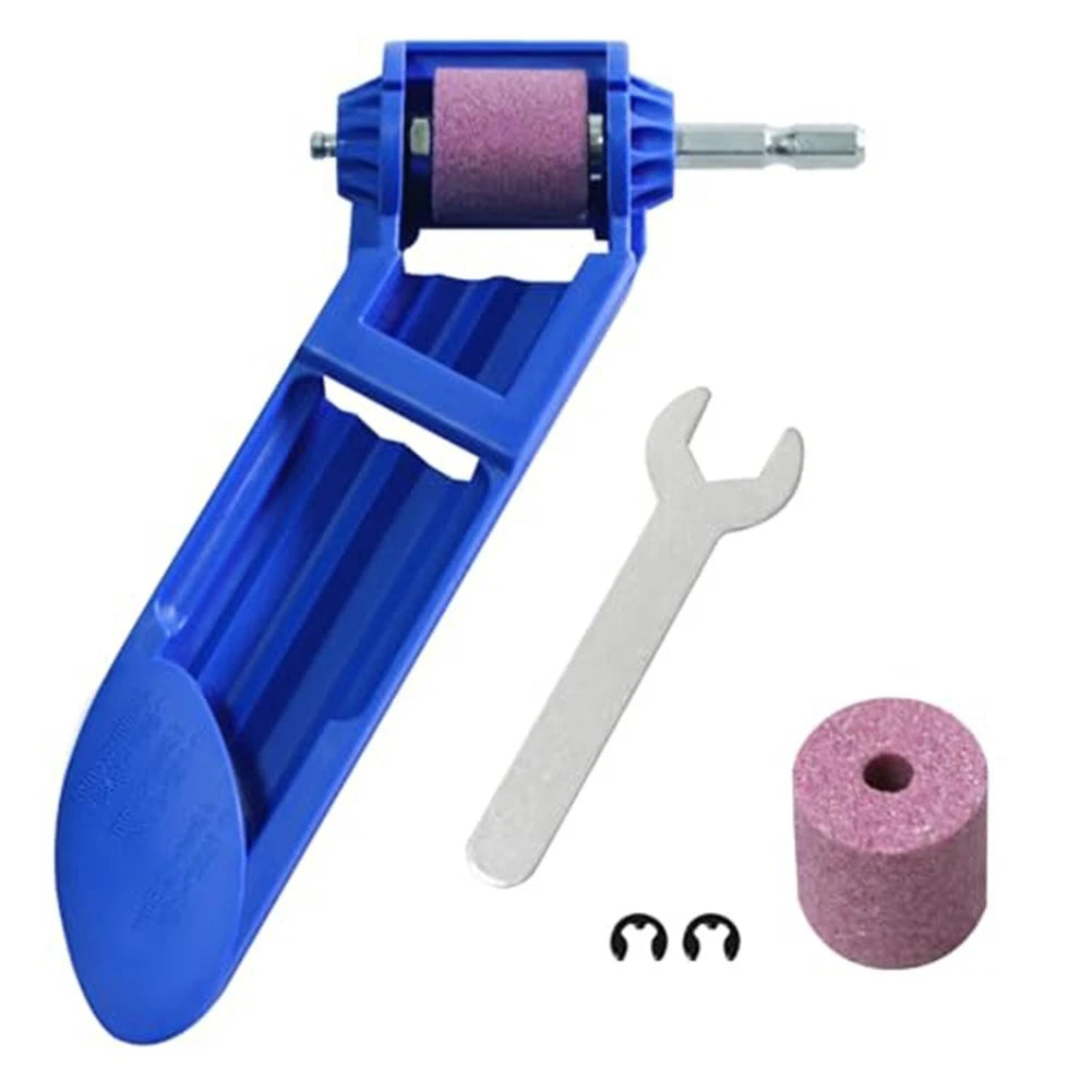 Portable Drill Bit Sharpener Kit with Wrenches and Snap Rings