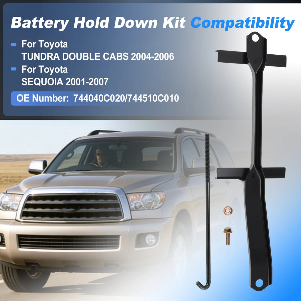 Battery Hold Down Clamp Bracket Kit for Toyota Sequoia (2001–2007)