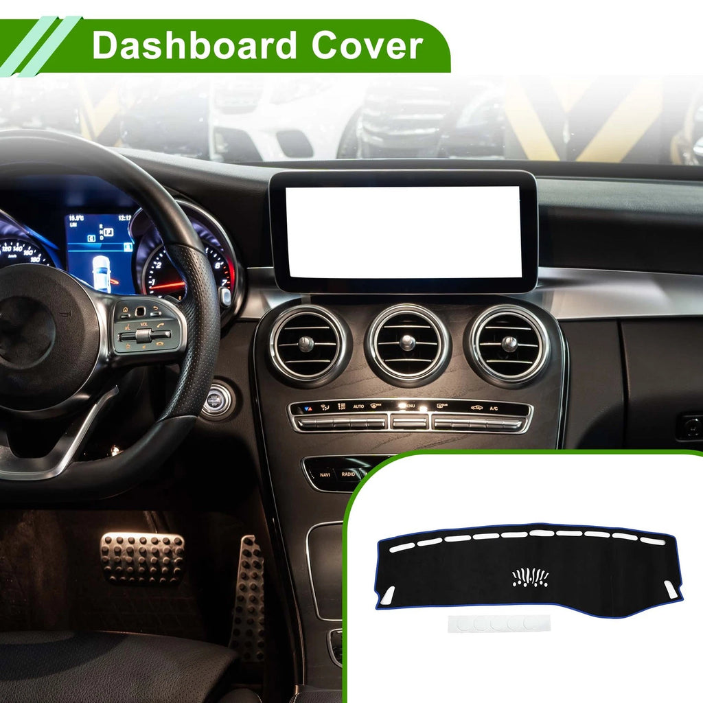 Dashboard Dash Cover Mat Replacement for Mercedes Benz C Class W205 (2015–2021) Black