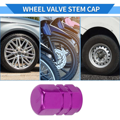 Tire Valve Stem Caps Replacement for Car SUV Bike RV 10x17mm 8pc Purple (10x17)
