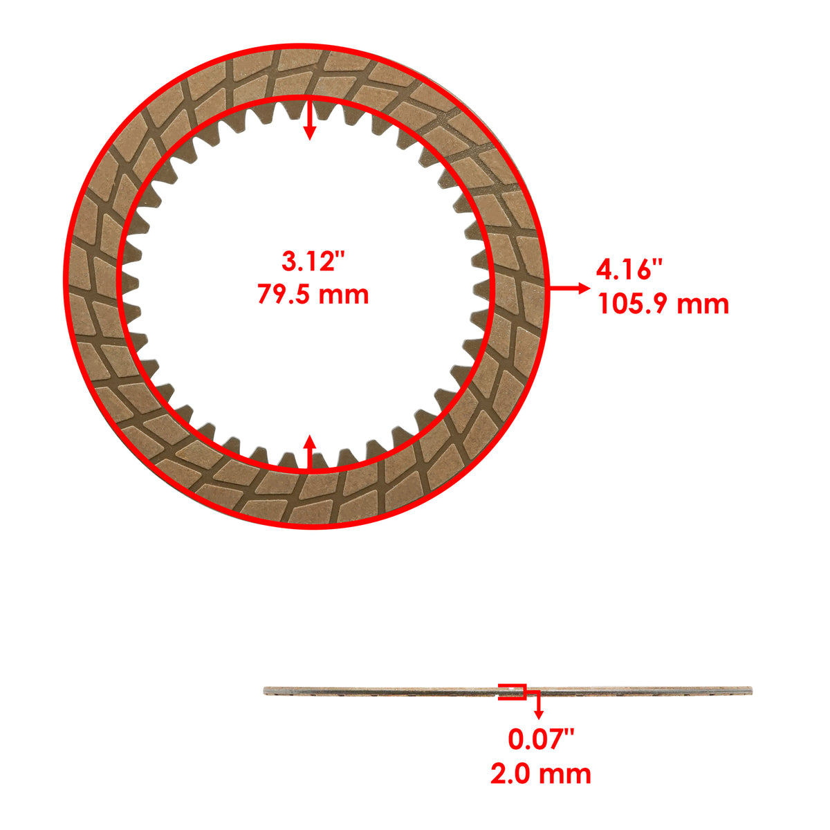 Clutch Friction Plates Kit for Honda Rincon 680 TRX680 2006–2007