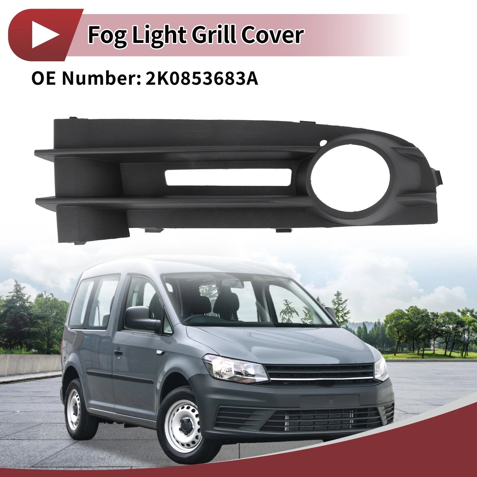 Front Left Fog Light Grill Replacement for Volkswagen Caddy (2004–2010)
