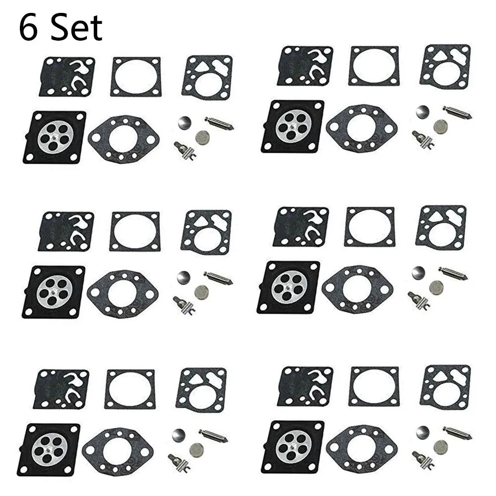 Set of 6 Carburetor Repair Rebuild Kits for Tillotson RK-13HU RK-14HU