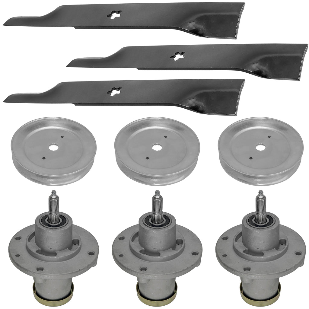 Deck Spindle with Pulley and Blade for Husqvarna Dixon 48 inch (2004–2008)