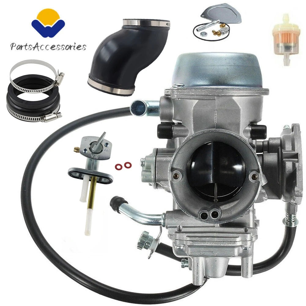Carburetor + Intake Manifolds + Fuel Petcock for Yamaha YFM600 Grizzly (1998–2001)