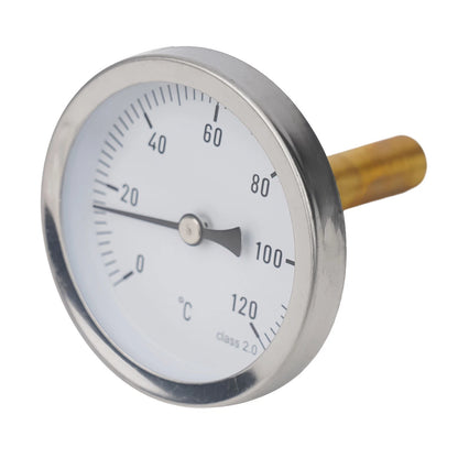 Thermometer Heating 120°C 1/2" Axial Screw-in for Easy Reading