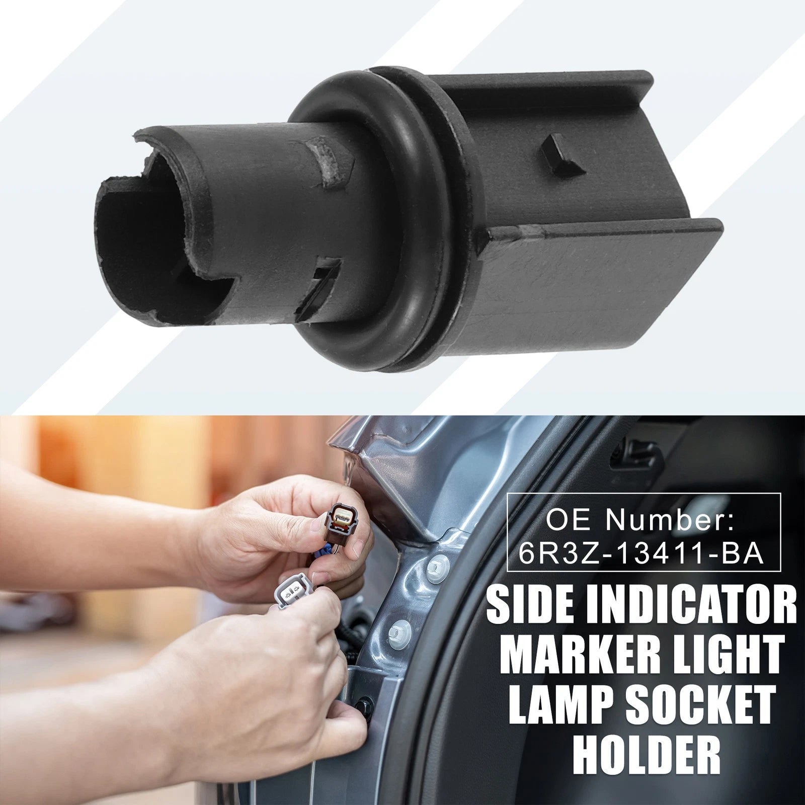 Side Indicator Light Socket Holder for Ford Mustang (2005–2021)