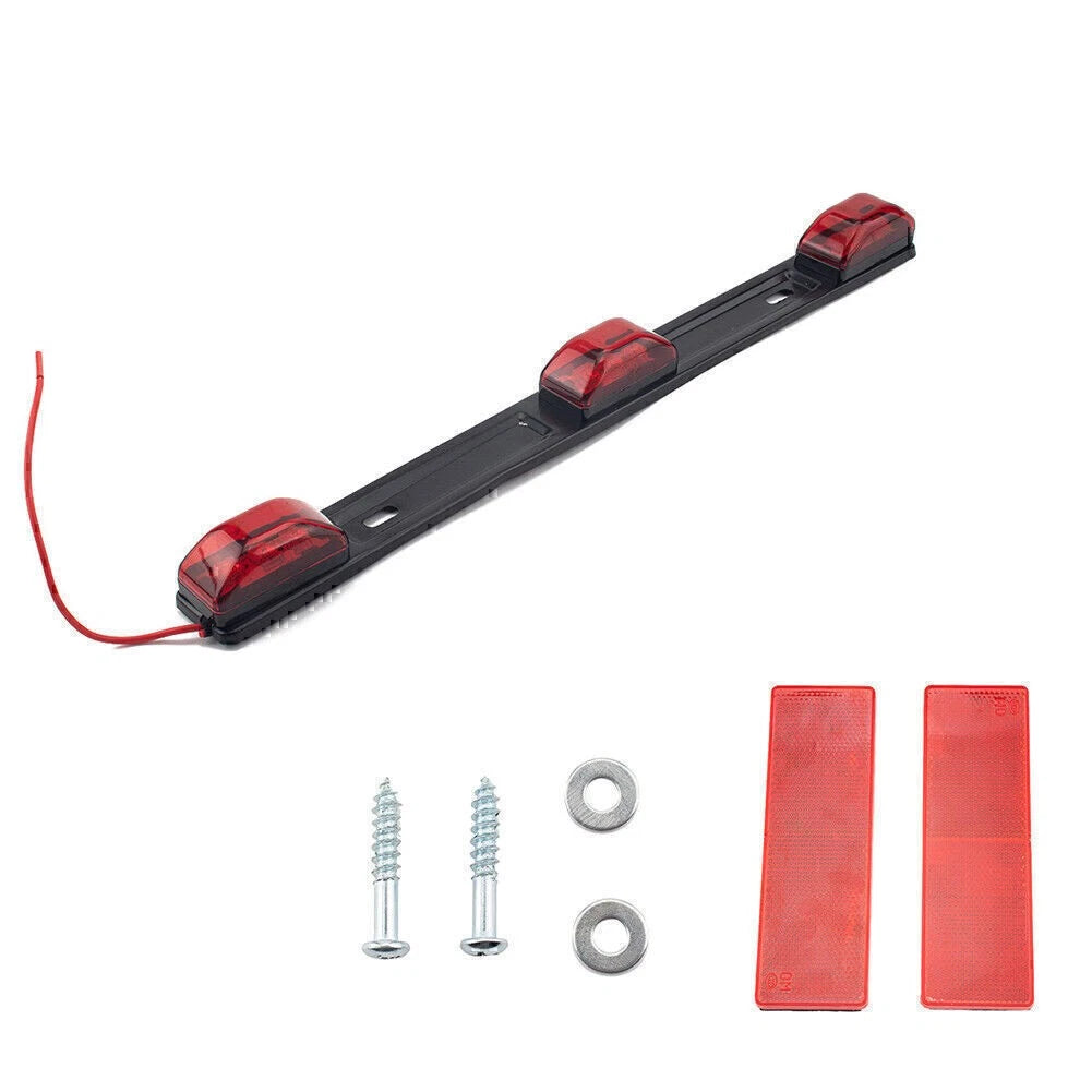 17" Red Bright Led ID Bar / 3 Led Marker Light Truck Trailer Bus Clearance Light