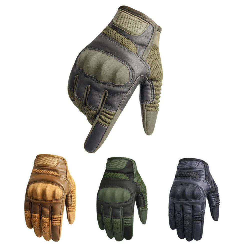 1 Pair Tactical Anti-Slip Gloves for Motorcycle Riding Touchscreen