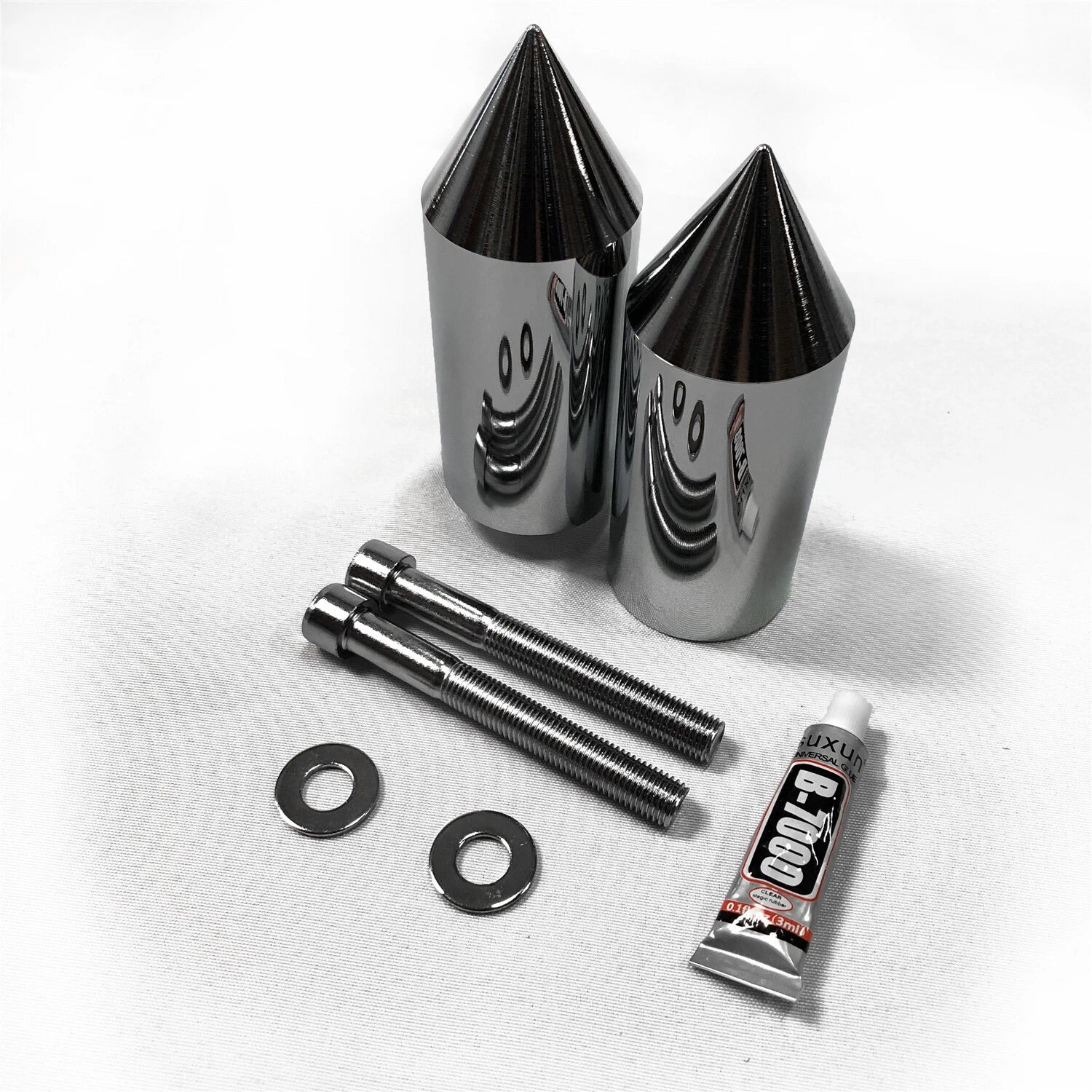Chrome Spike Frame Slider Protector for Yamaha YZF 600R Thundercat (1996–2007)