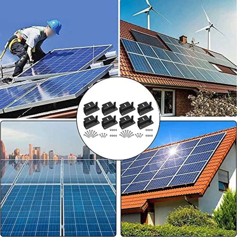 8PCS Ventilated Z Brackets for RV Boat Solar Panel Mounting