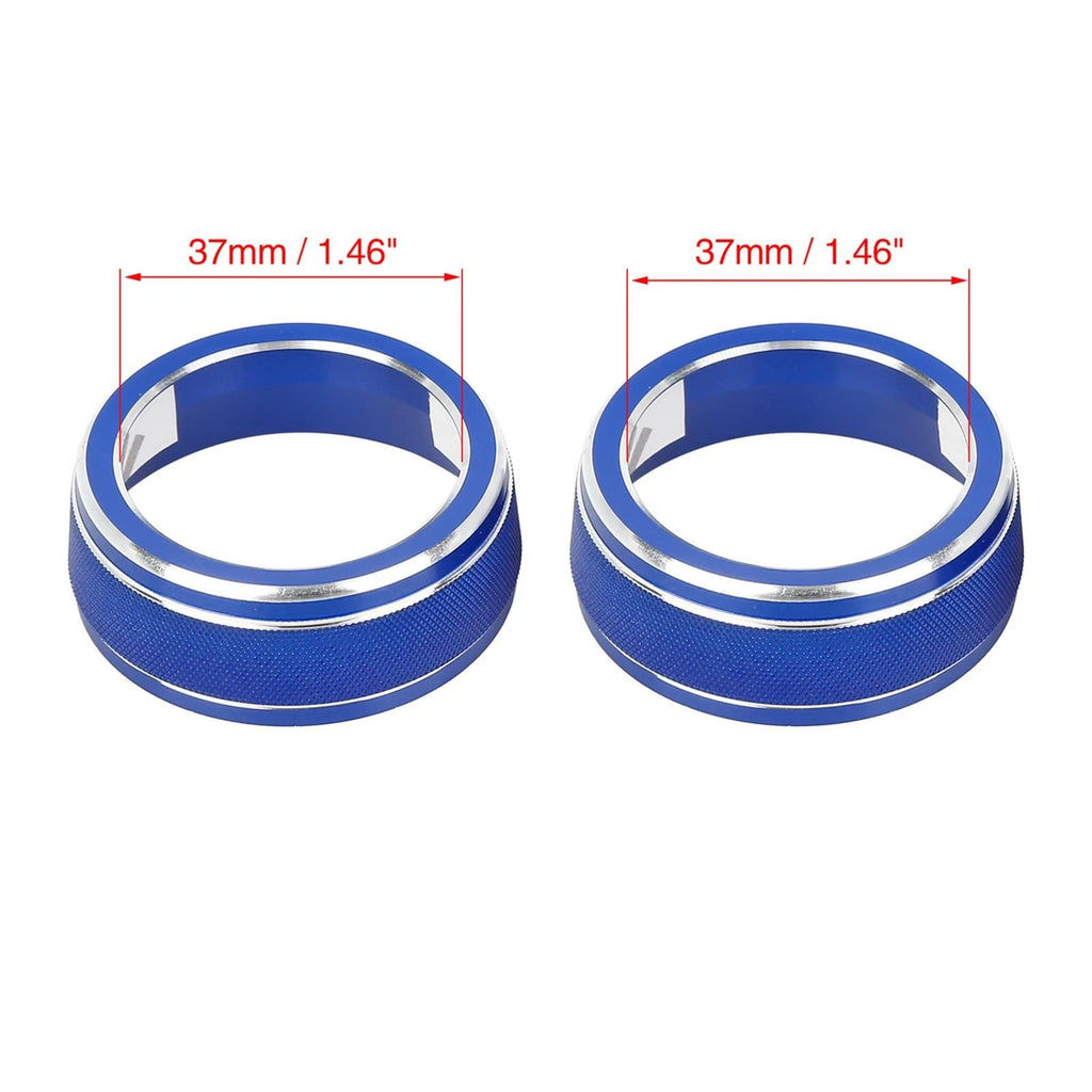2pc AC Climate Control Knob Ring Trim Cover for Toyota RAV4 (2019–2021)