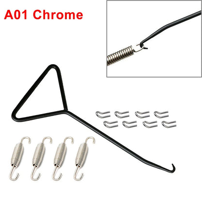 Set of 4 Exhaust Pipe Muffler Mounting Springs Hooks for Universal Motorcycle