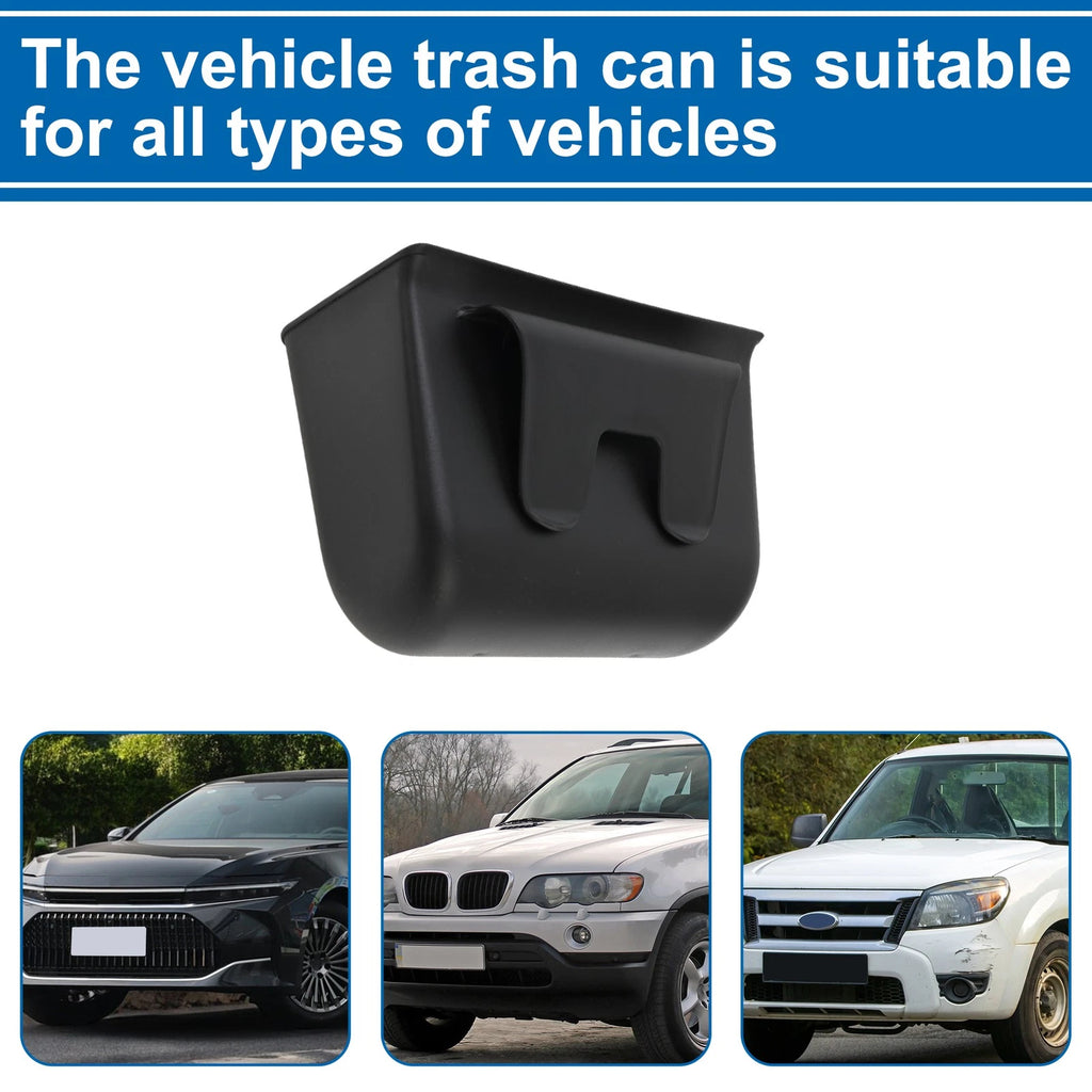 Car Trash Can for Universal Fit (1 Pc) - Seat Back Plastic Square Black