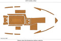 EVA Foam Faux Teak Deck Flooring Cockpit Pads for Malibu 22 LSV (2019)